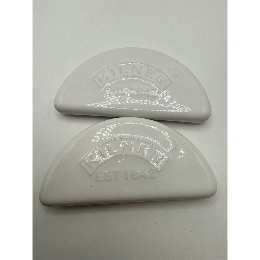 Set Of 2 Kilner Ceramic Fermentation Weights Replacement No Holes Half Moon